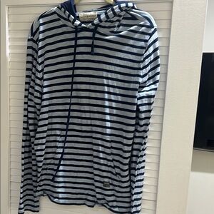 Denin supply Ralph Lauren Striped Blue and White Hoodie